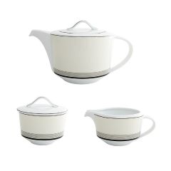 Deco Teapot, Sugar & Cream Set