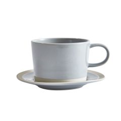 Low Mug & Saucer - Elements Sky