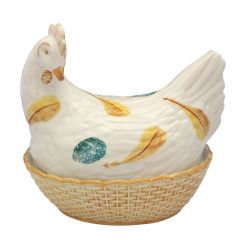 Duck & Hens - Henrietta Hen - Yellow & Turqoise