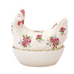 Ducks & Hens - Rosie Hen - Pink Rosebuds