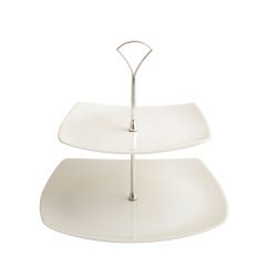 Arctic Café Two Tier Cakestand - Square
