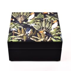 Tropical Bird Print Jewellery Box