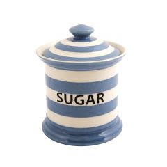Kitchen Stripe Delph Blue Sugar Storage Canister