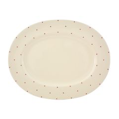 Little Red Dot Oval Serving / Meat Platter