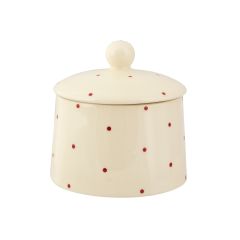 Little Red Dot Covered Sugar Bowl