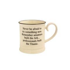 Quips & Quotes Tankard Mug - Never be afraid to try