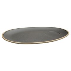 Raw Oval Plate 36cm Slate