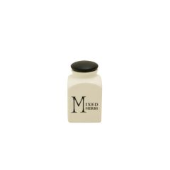 Script Herb Store Jar - Mixed Herbs