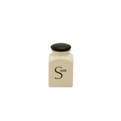 Script Herb Store Jar - Sage