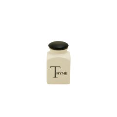 Script Herb Store Jar - Thyme