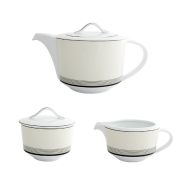 Deco Teapot, Sugar & Cream Set
