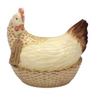 Egg Holder - Catherine Hen - Brown & Cream