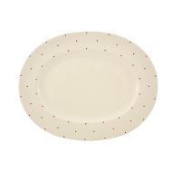 Little Red Dot Oval Platter