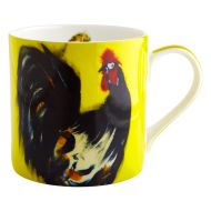 Cockerel Yellow Mug - Julie Steel Designs
