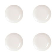 Set of four Classic White Coupe Dessert Plates