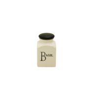 Script Herb Store Jar - Basil