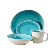 16 Piece Dinner Set - Vie Naturelle Turquoise
