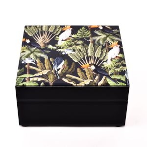 Tropical Bird Print Jewellery Box