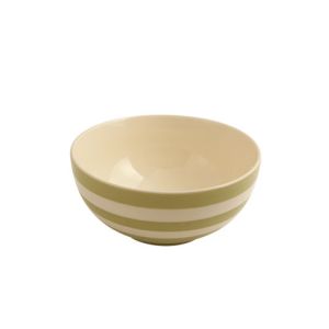 Kitchen Stripe Coupe Cereal Bowl, Apple Green