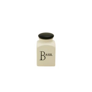 Script Herb Store Jar - Basil