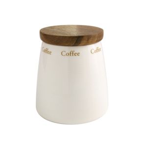 White Linen Coffee Storage Jar